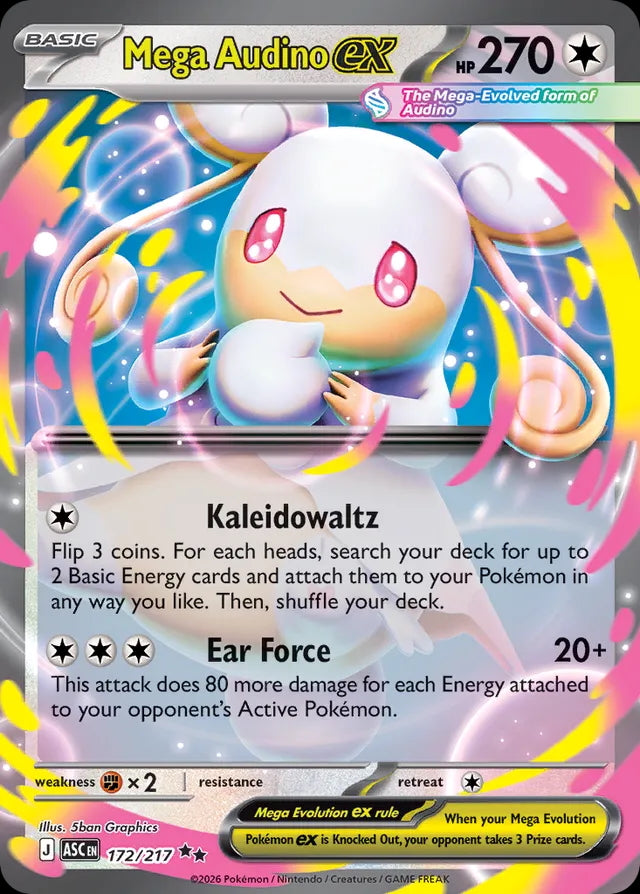 Ascended Heroes Mega Audino ex #172/217